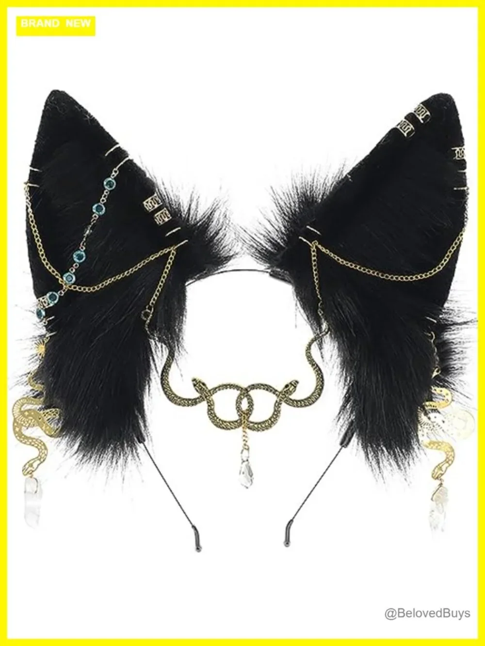 Faux Fur Wolf Fox Ear Headband Cosplay Animal Ears Gothic